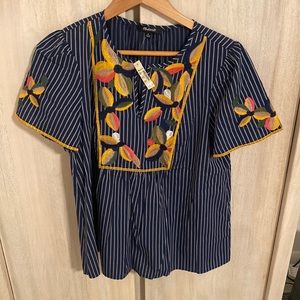 NWT Madewell size M embroidery shirt